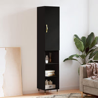 Thumbnail for Highboard Schwarz 34,5x34x180 cm Holzwerkstoff