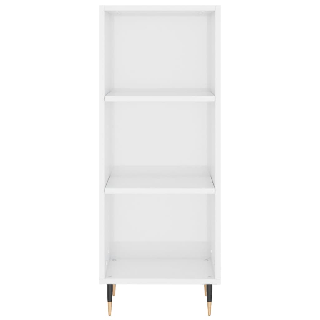 Highboard Hochglanz-Weiß 34,5x34x180 cm Holzwerkstoff