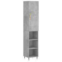 Thumbnail for Highboard Betongrau 34,5x34x180 cm Holzwerkstoff