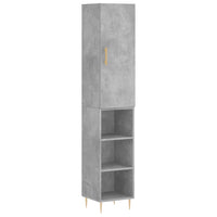 Thumbnail for Highboard Betongrau 34,5x34x180 cm Holzwerkstoff