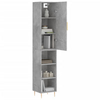 Thumbnail for Highboard Betongrau 34,5x34x180 cm Holzwerkstoff