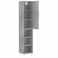Thumbnail for Highboard Betongrau 34,5x34x180 cm Holzwerkstoff