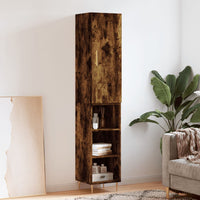 Thumbnail for Highboard Räuchereiche 34,5x34x180 cm Holzwerkstoff