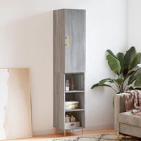 Thumbnail for Highboard Grau Sonoma 34,5x34x180 cm Holzwerkstoff