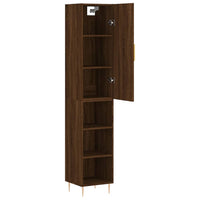 Thumbnail for Highboard Braun Eichen-Optik 34,5x34x180 cm Holzwerkstoff