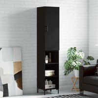 Thumbnail for Highboard Schwarz 34,5x34x180 cm Holzwerkstoff
