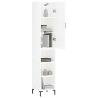 Thumbnail for Highboard Hochglanz-Weiß 34,5x34x180 cm Holzwerkstoff