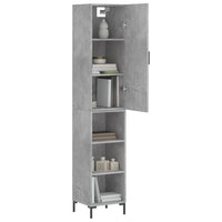 Thumbnail for Highboard Betongrau 34,5x34x180 cm Holzwerkstoff
