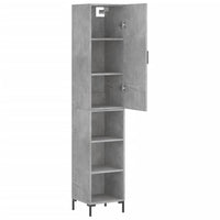 Thumbnail for Highboard Betongrau 34,5x34x180 cm Holzwerkstoff
