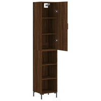 Thumbnail for Highboard Braun Eichen-Optik 34,5x34x180 cm Holzwerkstoff