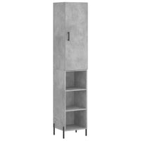 Thumbnail for Highboard Betongrau 34,5x34x180 cm Holzwerkstoff