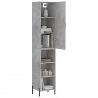 Thumbnail for Highboard Betongrau 34,5x34x180 cm Holzwerkstoff