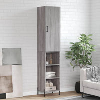 Thumbnail for Highboard Grau Sonoma 34,5x34x180 cm Holzwerkstoff