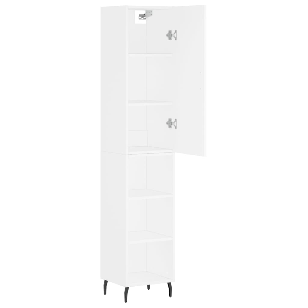 Highboard Weiß 34,5x34x180 cm Holzwerkstoff