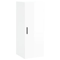 Thumbnail for Highboard Hochglanz-Weiß 34,5x34x180 cm Holzwerkstoff