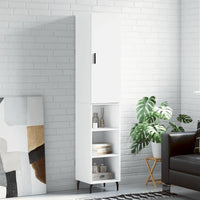 Thumbnail for Highboard Hochglanz-Weiß 34,5x34x180 cm Holzwerkstoff