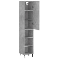 Thumbnail for Highboard Betongrau 34,5x34x180 cm Holzwerkstoff