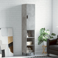 Thumbnail for Highboard Betongrau 34,5x34x180 cm Holzwerkstoff