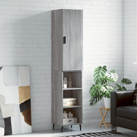 Thumbnail for Highboard Grau Sonoma 34,5x34x180 cm Holzwerkstoff