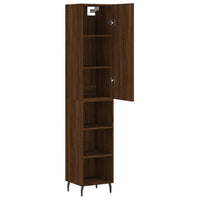 Thumbnail for Highboard Braun Eichen-Optik 34,5x34x180 cm Holzwerkstoff