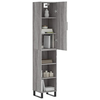 Thumbnail for Highboard Grau Sonoma 34,5x34x180 cm Holzwerkstoff