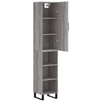 Thumbnail for Highboard Grau Sonoma 34,5x34x180 cm Holzwerkstoff