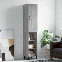 Thumbnail for Highboard Grau Sonoma 34,5x34x180 cm Holzwerkstoff