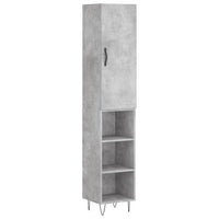 Thumbnail for Highboard Betongrau 34,5x34x180 cm Holzwerkstoff