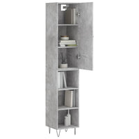 Thumbnail for Highboard Betongrau 34,5x34x180 cm Holzwerkstoff