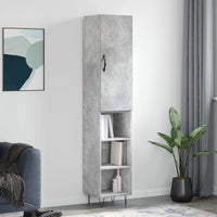 Thumbnail for Highboard Betongrau 34,5x34x180 cm Holzwerkstoff