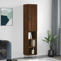Thumbnail for Highboard Braun Eichen-Optik 34,5x34x180 cm Holzwerkstoff