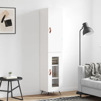 Thumbnail for Highboard Weiß 34,5x34x180 cm Holzwerkstoff