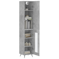 Thumbnail for Highboard Betongrau 34,5x34x180 cm Holzwerkstoff