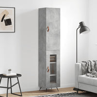 Thumbnail for Highboard Betongrau 34,5x34x180 cm Holzwerkstoff