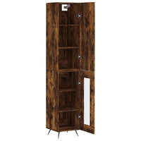 Thumbnail for Highboard Räuchereiche 34,5x34x180 cm Holzwerkstoff
