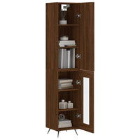 Thumbnail for Highboard Braun Eichen-Optik 34,5x34x180 cm Holzwerkstoff
