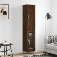 Thumbnail for Highboard Braun Eichen-Optik 34,5x34x180 cm Holzwerkstoff