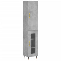 Thumbnail for Highboard Betongrau 34,5x34x180 cm Holzwerkstoff