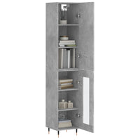 Thumbnail for Highboard Betongrau 34,5x34x180 cm Holzwerkstoff