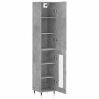 Thumbnail for Highboard Betongrau 34,5x34x180 cm Holzwerkstoff