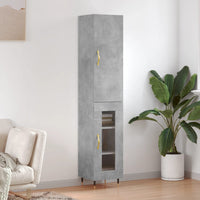 Thumbnail for Highboard Betongrau 34,5x34x180 cm Holzwerkstoff
