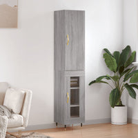 Thumbnail for Highboard Grau Sonoma 34,5x34x180 cm Holzwerkstoff