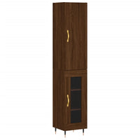 Thumbnail for Highboard Braun Eichen-Optik 34,5x34x180 cm Holzwerkstoff