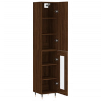 Thumbnail for Highboard Braun Eichen-Optik 34,5x34x180 cm Holzwerkstoff