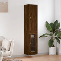 Thumbnail for Highboard Braun Eichen-Optik 34,5x34x180 cm Holzwerkstoff