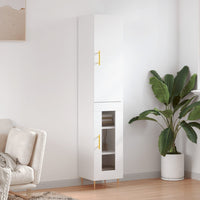 Thumbnail for Highboard Weiß 34,5x34x180 cm Holzwerkstoff
