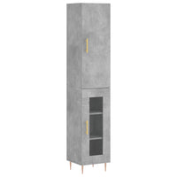 Thumbnail for Highboard Betongrau 34,5x34x180 cm Holzwerkstoff