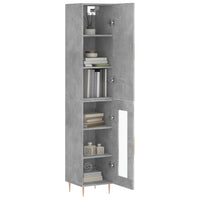 Thumbnail for Highboard Betongrau 34,5x34x180 cm Holzwerkstoff