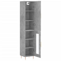 Thumbnail for Highboard Betongrau 34,5x34x180 cm Holzwerkstoff