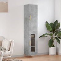 Thumbnail for Highboard Betongrau 34,5x34x180 cm Holzwerkstoff